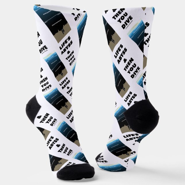 Life's Abyss And Then You Dive Pelagic Zone Ocean Socks (Angled)