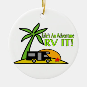 Life's An Adventure So RV It Ceramic Tree Decoration