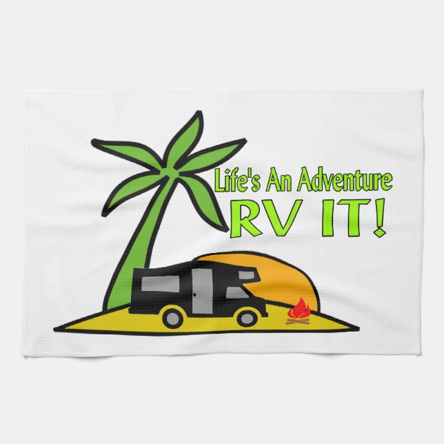 Life's An Adventure So RV It Tea Towel (Horizontal)