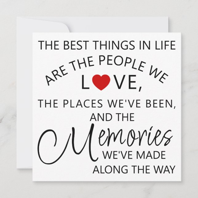 Life's Best Things Greeting  Card (Front)