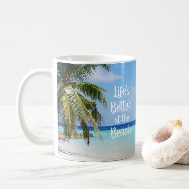 Life's Better at the Beach Coffee Mug (With Donut)