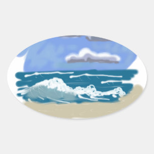 Life's Better at the Beach Oval Sticker