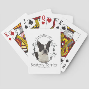 Life's Better Boston Terrier Playing Cards