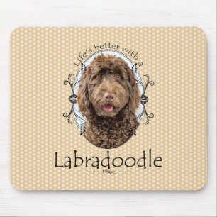 Life's Better Labradoodle Mousepad