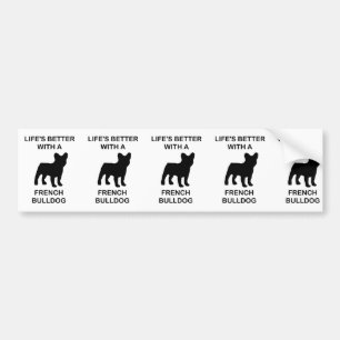 lifes better with a french bulldog bumper sticker