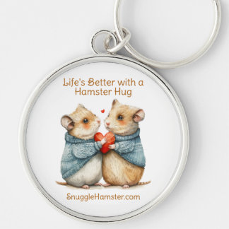 Life's Better with a Hamster Hug | SnuggleHamster  Key Ring