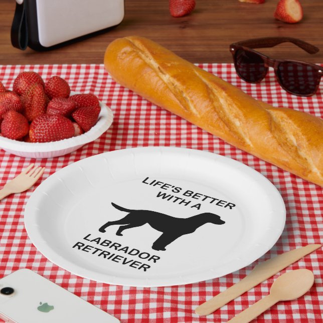 Life's Better With A Labrador Retriever Paper Plate (Picnic)