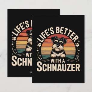 Life's Better With A Schnauzer Holiday Card