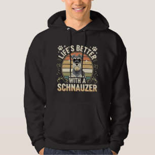 Life's Better With A Schnauzer Retro Dog Lover Hoodie