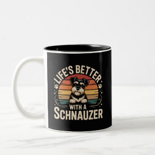 Life's Better With A Schnauzer Two-Tone Coffee Mug