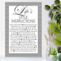 Life's Little Instructions Charcoal Black