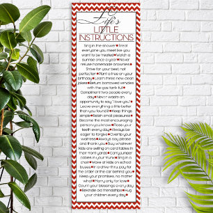 Lifes Little Instructions (red) Poster