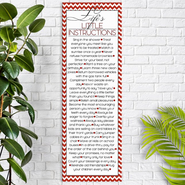 Life's Little Instructions Red Poster (Creator Uploaded)