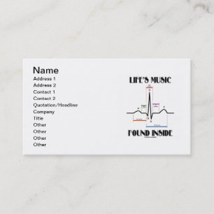 Life's Music Found Inside (ECG/EKG Heartbeat) Business Card