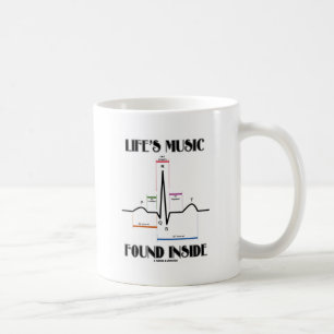 Life's Music Found Inside (ECG/EKG Heartbeat) Coffee Mug