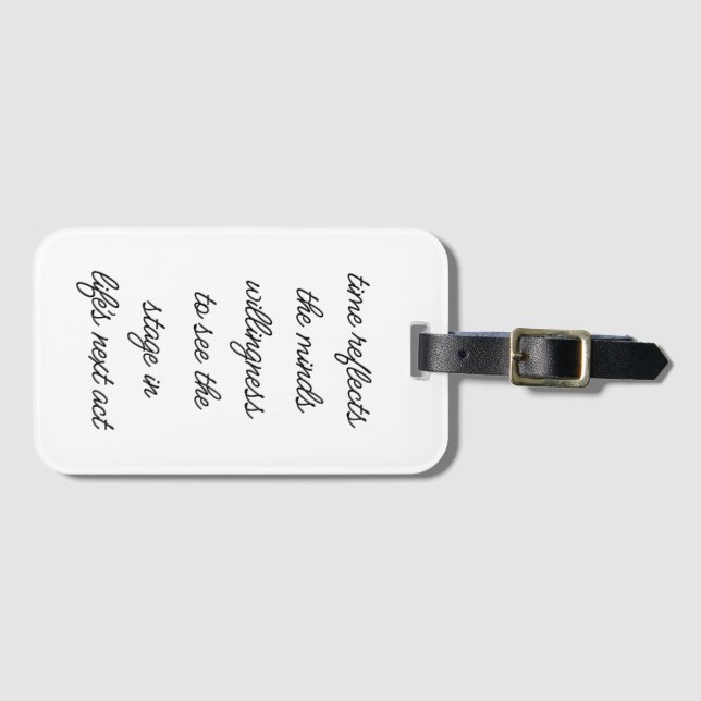 Life's Next Act Luggage Tag (Front Horizontal)