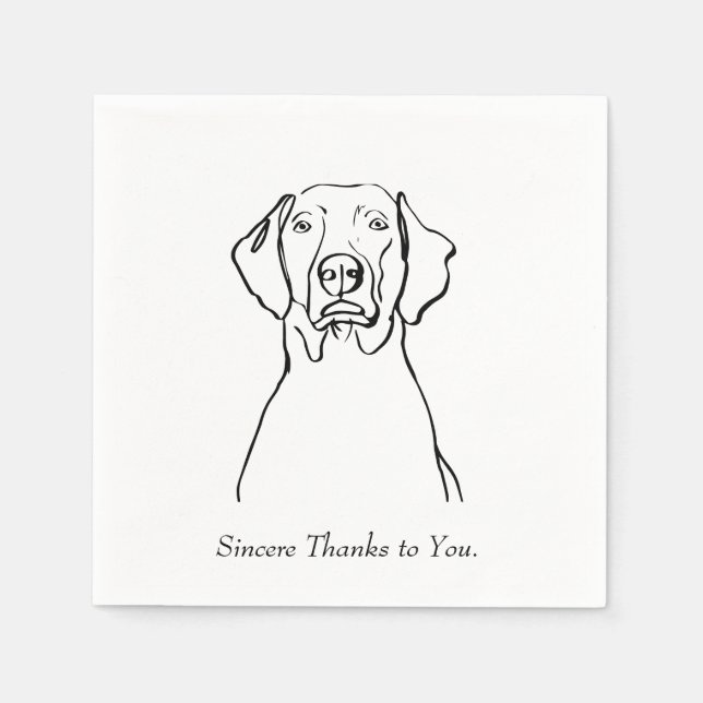 Life's Pawsitives with a Weim Napkin (Front)