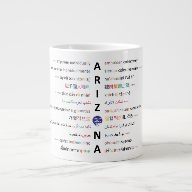 Life's Principles - Languages of Arizona 1 Large Coffee Mug (Front)