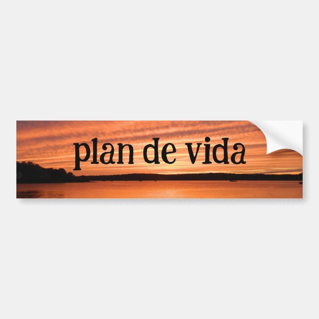 Life's purpose Follow your purpose  plan de vida  Bumper Sticker (Front)