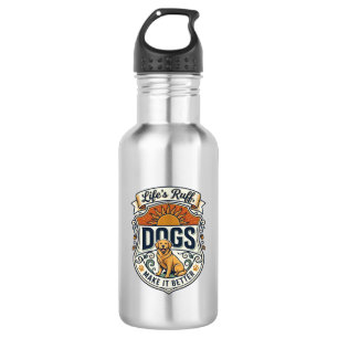 Lifes Ruff Dogs Make It Better Golden Retriever Su 532 Ml Water Bottle