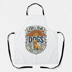 Lifes Ruff Dogs Make It Better Golden Retriever Su Apron