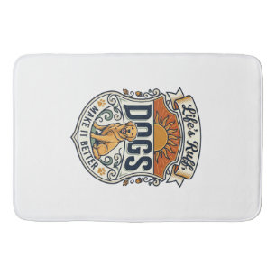 Lifes Ruff Dogs Make It Better Golden Retriever Su Bath Mat