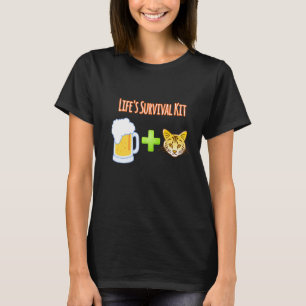 Life's Survival Kit Beer Plus Cats T-Shirt