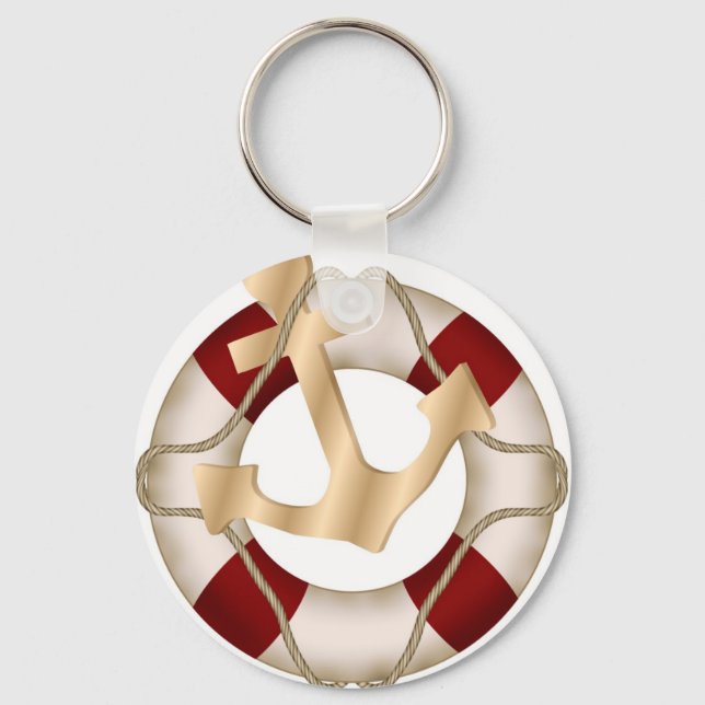 Lifesaver and Anchor Key Ring (Front)