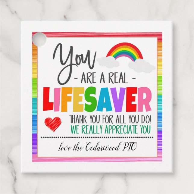 Lifesaver Gift Tag (Front)