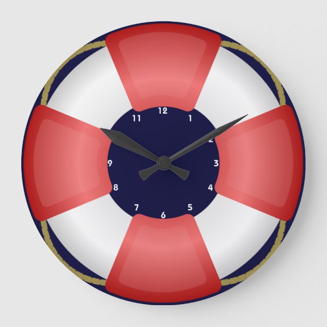 lifesaver lifebuoy nautical clock (Front)