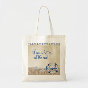 Lifesaver on the sand tote bag