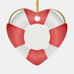 Lifesaver Ring Ceramic Tree Decoration