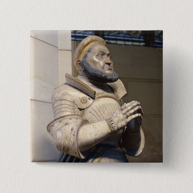 Lifesize Alabaster Statue of the Elector 15 Cm Square Badge (Front)