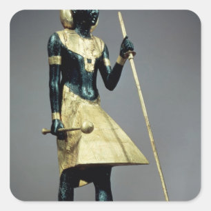 Lifesize statuette of the king square sticker