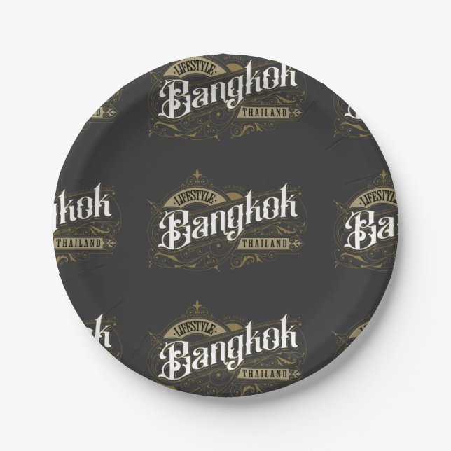 Lifestyle Bangkok thailand Paper Plate (Front)