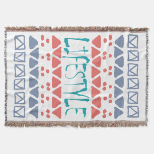LIFESTYLE – Colourful Geometric Tribal Pattern  Throw Blanket