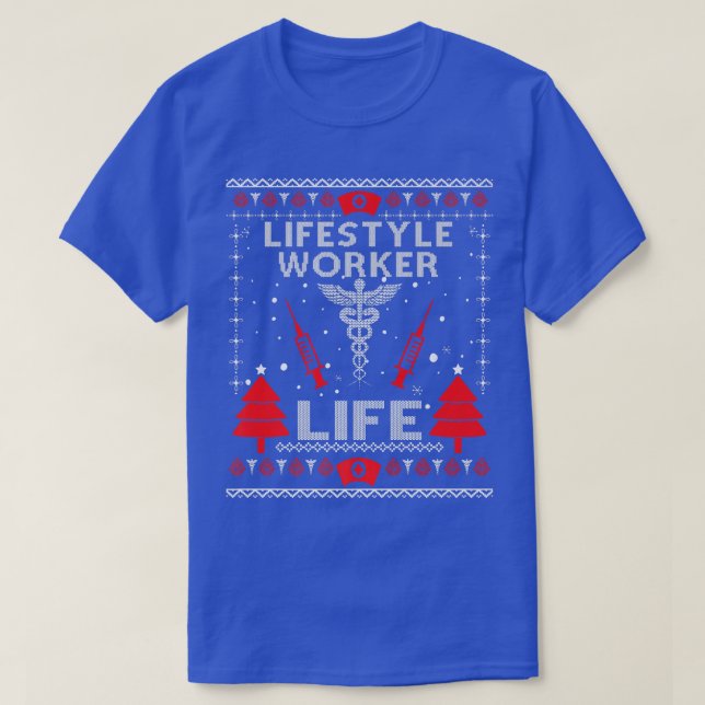 Lifestyle Worker Life Ugly Christmas Sweaters Matc (Design Front)