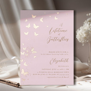 Lifetime Butterflies Pink Rose Gold Bridal Shower