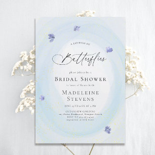Lifetime Butterflies Something Blue Bridal Shower Invitation