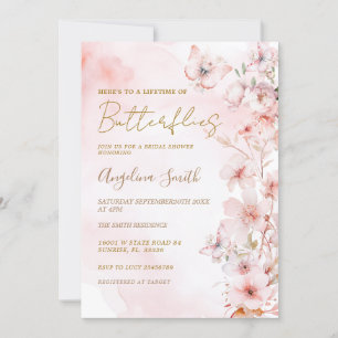 Lifetime of Butterflies Bridal Shower Invitation