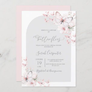 Lifetime of Butterflies Bridal Shower Invitation