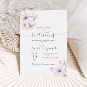 Lifetime of Butterflies Bridal Shower Invitation