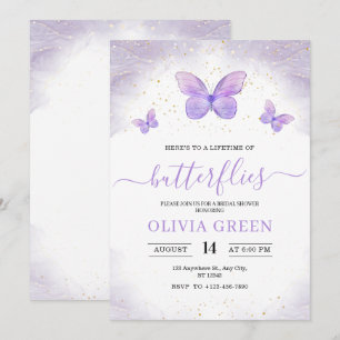 Lifetime of Butterflies Bridal Shower Invitation