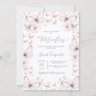 Lifetime of Butterflies Bridal Shower Invitation