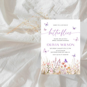 Lifetime of Butterflies Bridal Shower Party Invitation