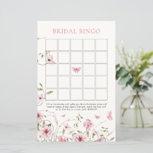 Lifetime of Butterflies Floral Bridal Bingo 