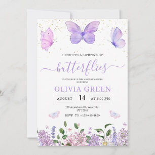 Lifetime of Butterflies Spring Bridal Shower  Invitation