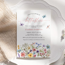 Lifetime of Butterflies Wildflowers Bridal Shower