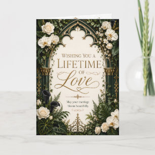 Lifetime of Love Elegant Wedding Greeting Card