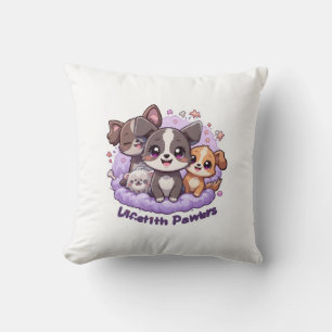 Lifetith Pawers Pillow – Cute Cartoon Puppy Throw